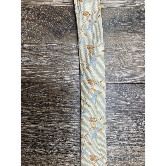 J. Crew Silk  D-Ring Ribbon Belt Small/Medium Women's Floral Pale Gold - Picture 2 of 9